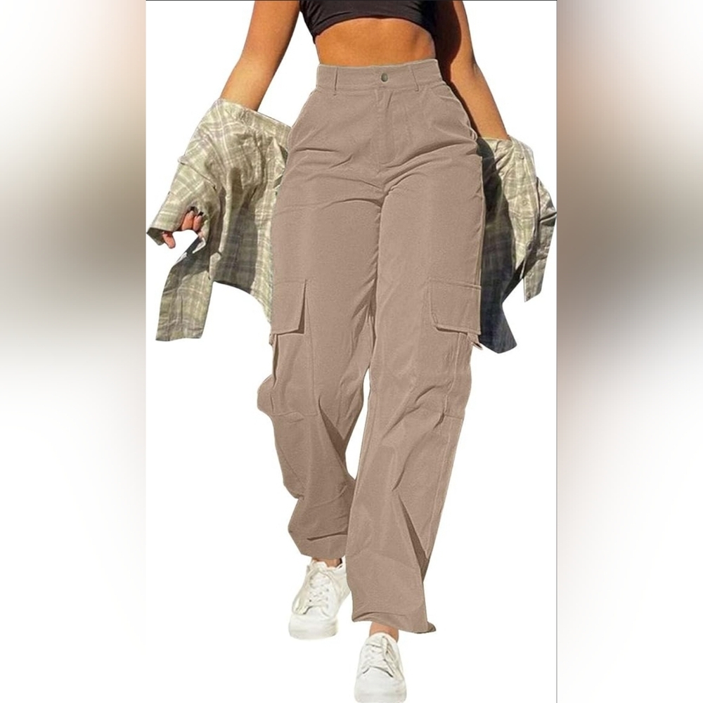 High Rised Pink Cargo Pants